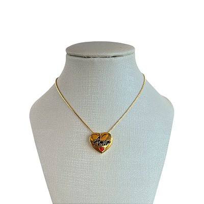 Colar Folheado Ouro 18k Amor