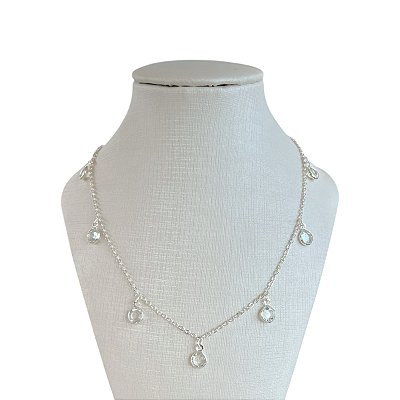 Colar Folheado Prata 925 Ponto de Luz