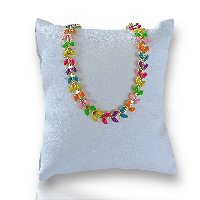 Pulseira Folheada Ouro 18k e Prata 925 Escamas Resinada