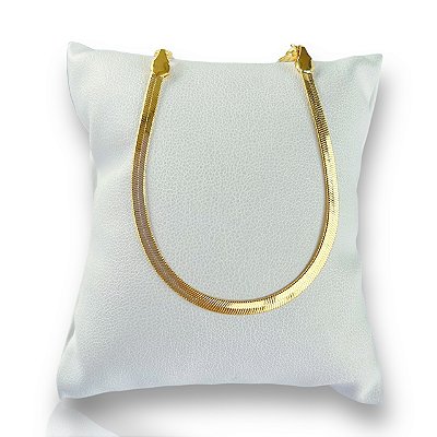 Pulseira Folheada Ouro 18k e Prata 925 Fita Laminada