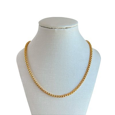 Corrente Folheada Ouro 18k ou Prata 925 Veneziana Grossa