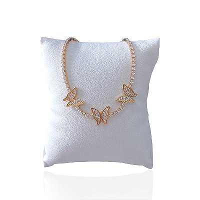 Pulseira Folheada Ouro 18k e Prata 925 Riviera Borboleta