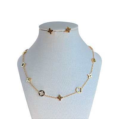 Conjunto Folheado Ouro 18k e Prata 925 inspired