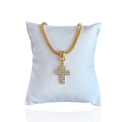 Pulseira Folheada Ouro 18k Malha Cruz