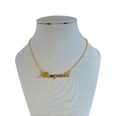 Colar Folheado Ouro 18k Abençoada
