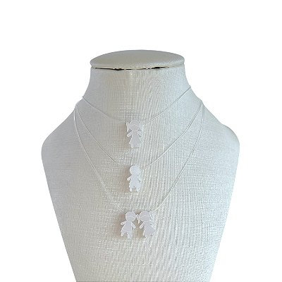 Colar Folheado Ouro 18k Fio de Silicone Filhos