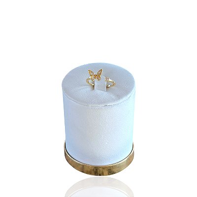 Anel Falange Ajustável Bijuteria Dourado Borboleta Cravejada