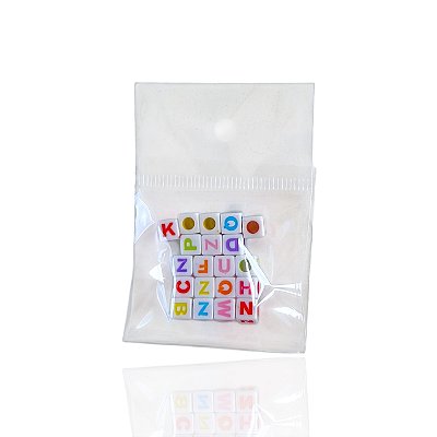 Kit 20 Pingentes Passante Quadrado Letra