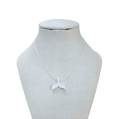 Colar Folheado Ouro 18k Fio de Silicone Calda de Sereia