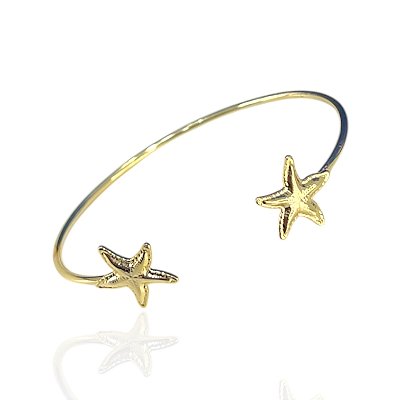 Bracelete Folheado Ouro 18k e Prata 925 Estrela