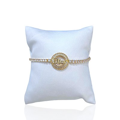 Pulseira Folheada Ouro 18k e Prata 925 Inspired Cravejada