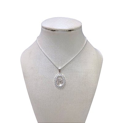 Colar Folheado Ouro 18k Fé Cravejada