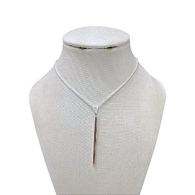 Colar Folheado Ouro 18k e Prata 925 Palito Liso