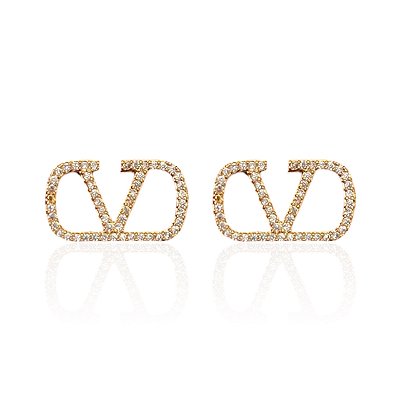Brinco Folheado Ouro 18k e Prata 925 Inspired Cravejado