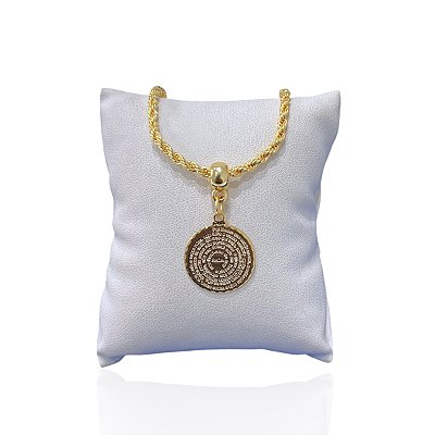 Pulseira Folheada Ouro 18k Cordão Baiano Pai Nosso