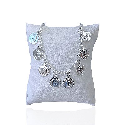 Pulseira Folheada Ouro 18k e Prata 925 Mandamentos