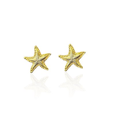 Brinco Folheado Ouro 18k Estrela