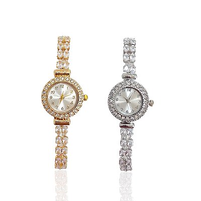 Relógio Aço Feminino Shambala Riviera Redondo Strass