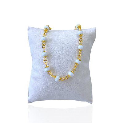 Pulseira Folheada Ouro 18k e Prata 925 Cristais