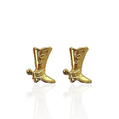 Brinco Folheado Ouro 18k Bota