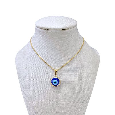 Colar Folheado Ouro 18k Olho Grego