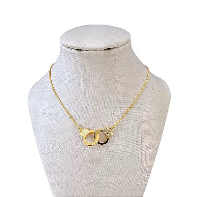 Colar Folheado Ouro 18k e Prata 925 Algema