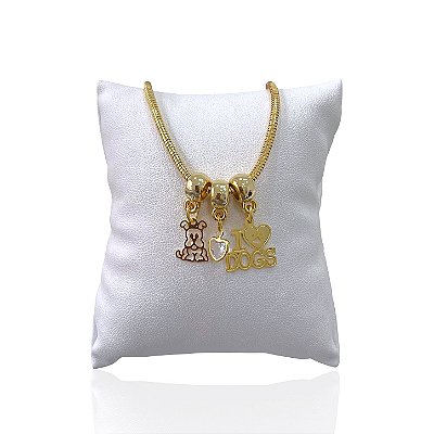 Pulseira Folheada Ouro 18k Malha Pet