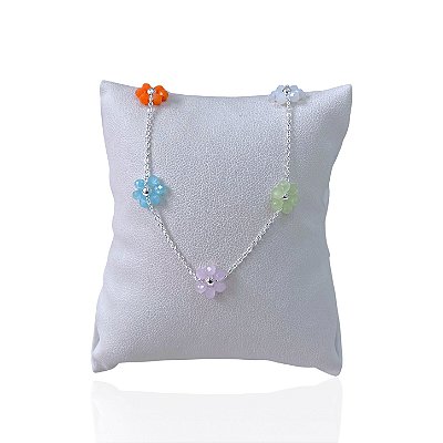 Pulseira Folheada Prata 925 Flor