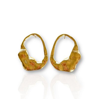 Brinco Folheado Ouro 18k Grande