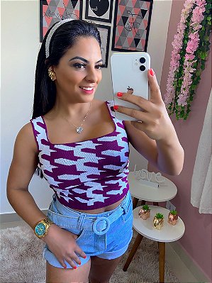 Cropped Modal Tricô