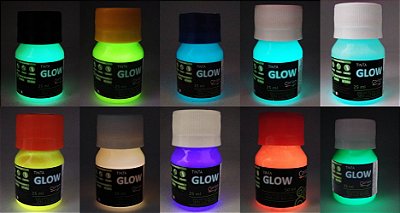 Kit 25ml Tinta Corion Led Cell Glow + Primer. Fotoluminescente, Brilha no Escuro