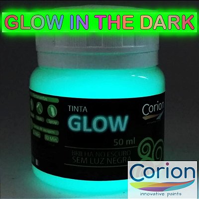Kit: Tinta Glow Corion Led Cell 50ml + Primer Fundo Branco 50ml
