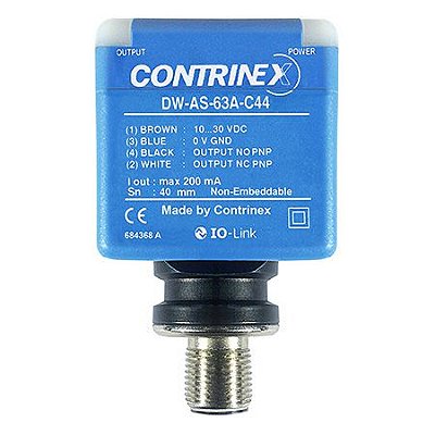 DW-AS-63A-C44 SENSOR INDUTIVO QUADRADO C44 40MM 4P PNP NA+NF SAIDA A CONECTOR CONTRINEX