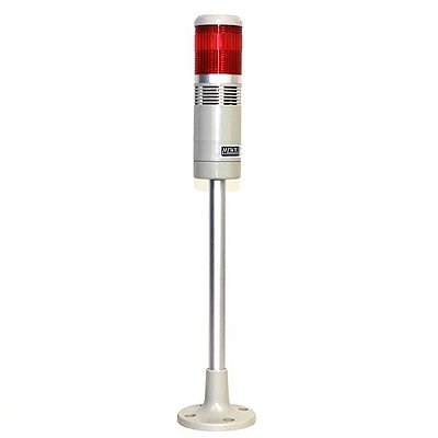 TPSS6-71R SINALIZADOR TORRE 60MM LUZ CONTÍNUA/PULSANTE BUZZER 24VCA/VCC VERMELHO I09036 METALTEX