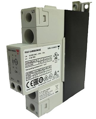 RGC1A60D25KKE RELÉ ESTÁTICO 1F 25A 600V CORRENTE CONTÍNUA 1200VP CARLO GAVAZZI