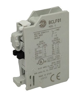 BCLF01 CONTATO AUXILIAR FRONTAL 1NF 145031 GE