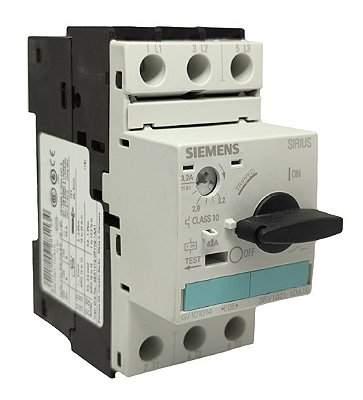 3RV10 21-1DA10 DISJUNTOR TRIPOLAR S0 2,2-3,2A 220000024150 SIEMENS