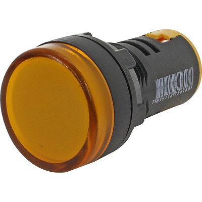 L20-AR9-Y SINALEIRO LED 22MM 12VCC/VCA AMARELO I25805 METALTEX