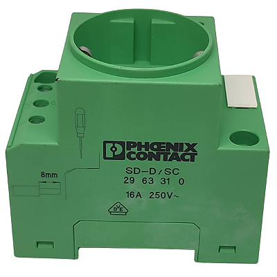 SD-D/SC TOMADA DE QUADRO DE COMANDO CONEXÃO POR ROSQUEAMENTO VERDE 2963310 PHOENIX CONTACT