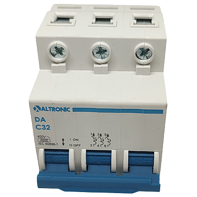 DA3-C3032 MINIDISJUNTOR TRIPOLAR CURVA C 3KA 32A ALTRONIC