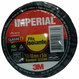 FITA ISOLANTE IMPERIAL 18MM X 10M PRETA 10600 3M