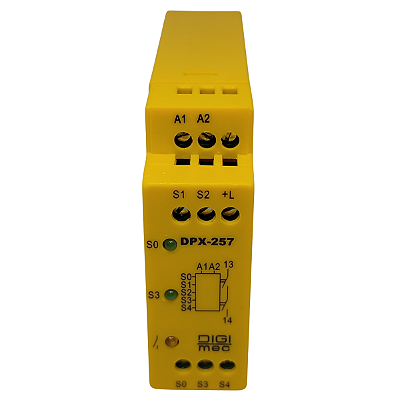 DPX-257 RELÉ DE SEGURANÇA PARA PARADA DE EMERGÊNCIA 220VCA T4 DIGIMEC