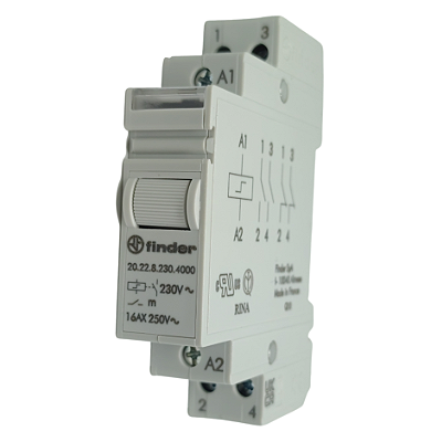 20.22.8.230.4000 RELÉ DE IMPULSO MODULAR 2NA 230VAC FINDER