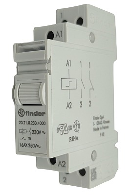 20.21.8.230.4000 RELÉ IMPULSO 1 PÓLO 230VCA FINDER