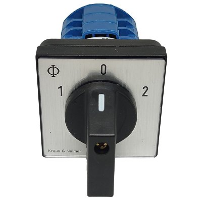 CA10.A212.600.E CHAVE DE TRANSFERÊNCIA 1-0-2 DE 20A 3 POLOS FRONTAL 48X48MM KRAUS & NAIMER
