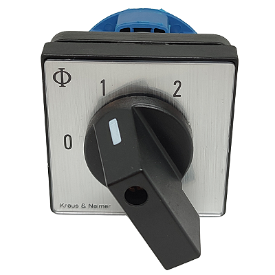 CA10.A240.600.EF CHAVE SELETORA 0+2 POSIÇÕES 1 POLO 20A KRAUS & NAIMER
