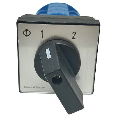 CA10.A222.600.E CHAVE SELETORA 2 POSIÇÕES 3 POLOS FRONTAL 48X48MM KRAUS & NAIMER