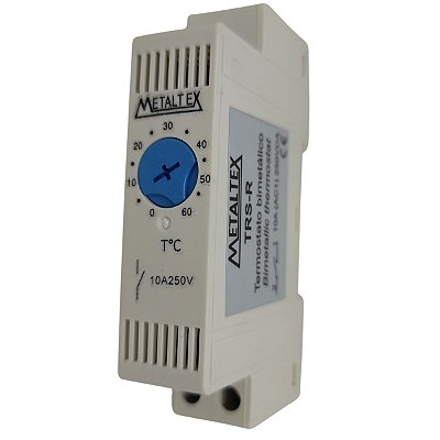 TRS-R TERMOSTATO BIMETÁLICO 0-60 °C CONTATO 1NA MONTAGEM DIN I23441 METALTEX