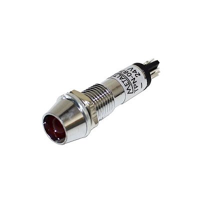 TPN-087LR INDICADOR LED 8MM 24V VERMELHO I14207 METALTEX