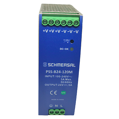 PSS-B24-120M FONTE DE ALIMENTAÇÃO 100-240VAC 24VCC 5A 164315 SCHMERSAL